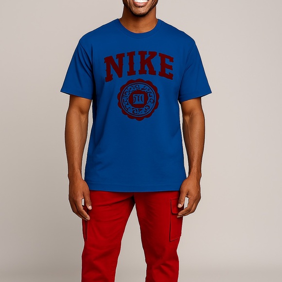 Vintage Nike XXL Blue T-Shirt With Just Do It Beaverton Graphic - Picture 1 of 8